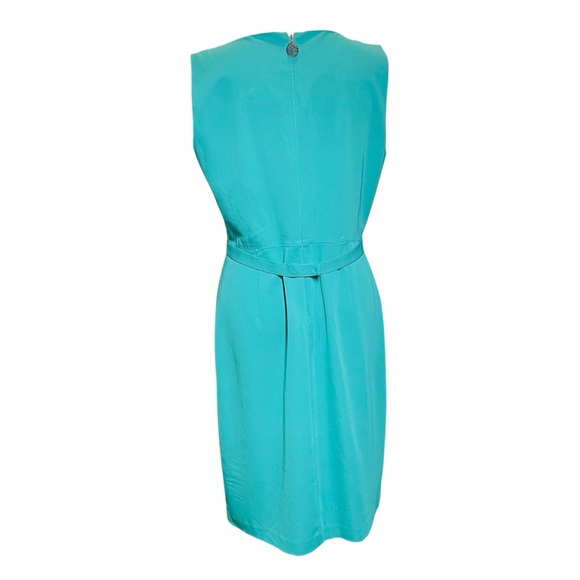 Elie Tahari Elegant Teal Sleeveless Dress - Picture 4 of 4